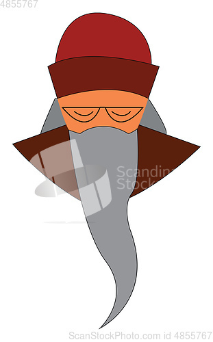 Image of Old man in religious costume vector or color illustration