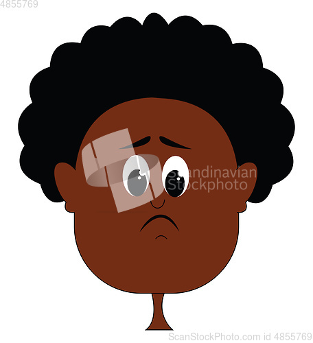 Image of A sad girl character vector or color illustration