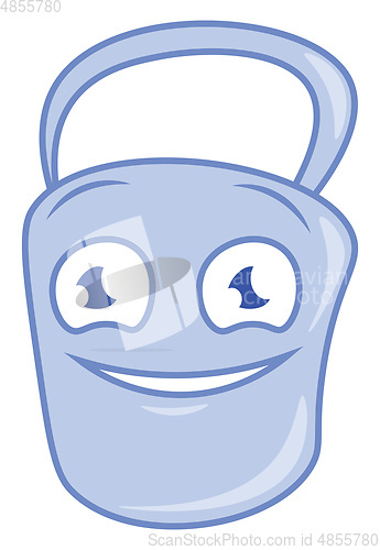 Image of A smiling bucket vector or color illustration