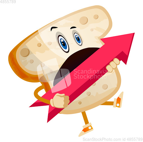Image of Arrow Bread illustration vector on white background