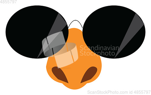 Image of A huge nose vector or color illustration