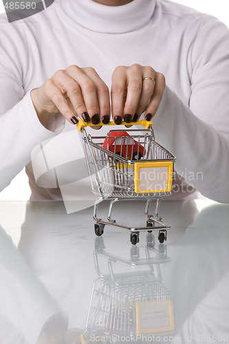 Image of woman buying a new car