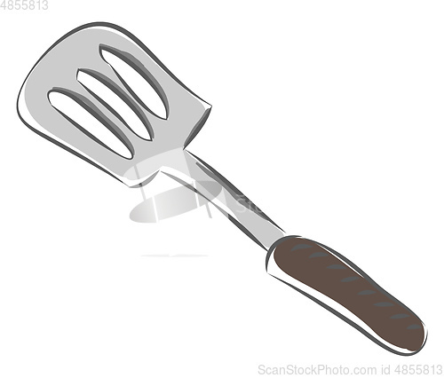 Image of Clipart of a spoon to cook macaroni vector or color illustration