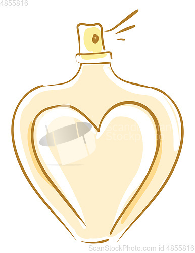 Image of Perfume in heart vector or color illustration