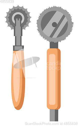 Image of Pizza Cutter vector color illustration.