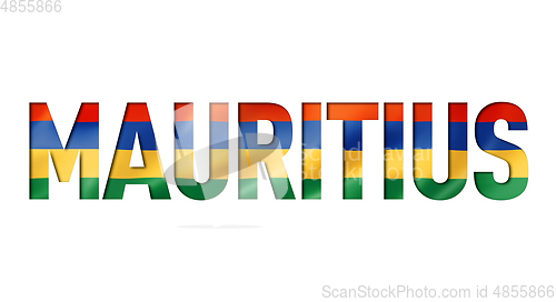 Image of mauritius flag text font