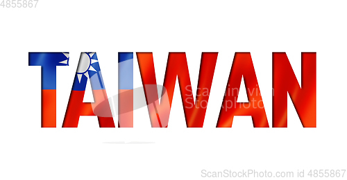 Image of taiwan flag text font