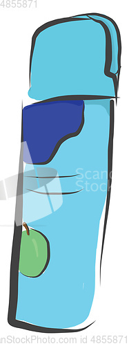 Image of Blue stick of deodorant vector or color illustration
