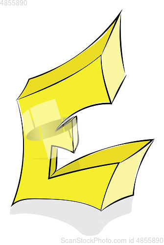 Image of Letter E alphabet vector or color illustration