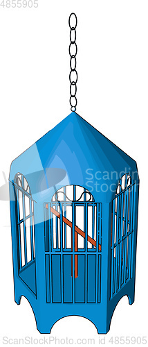Image of An enclosure of wire mesh object vector or color illustration
