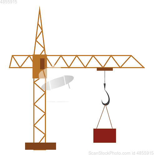 Image of A crane at the construction site vector or color illustration