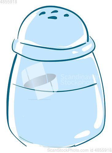 Image of Clipart of blue-colored salt shaker vector or color illustration