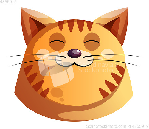 Image of Happy orange cat vector illustartion on white bacground