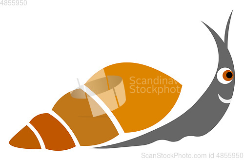 Image of Snail illustration vector on white background 