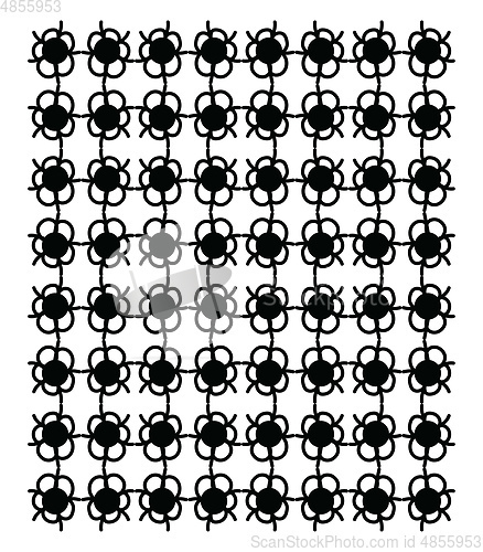 Image of Pattern of flowers vector or color illustration