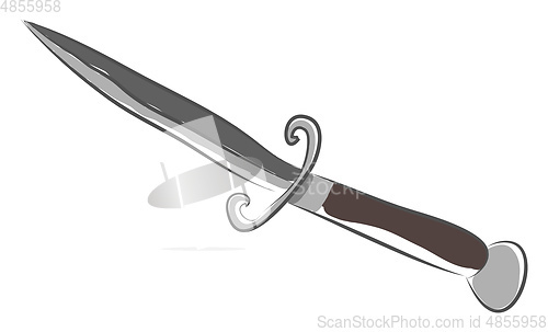 Image of Vintage Noah fighting pipe/Vintage knife vector or color illustr