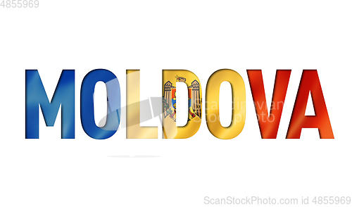 Image of moldova flag text font