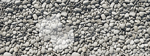 Image of pebbles background. Banner texture