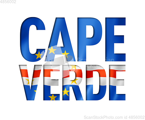 Image of Cape Verde flag text font