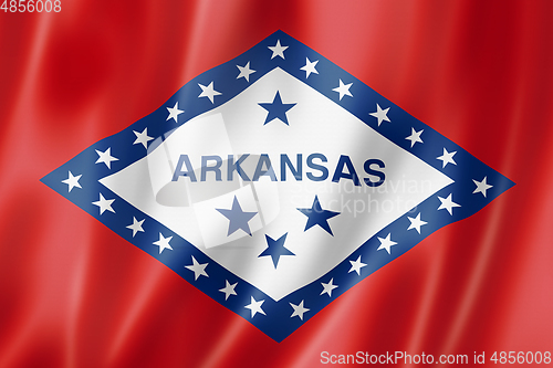 Image of Arkansas flag, USA