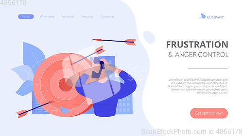 Image of Frustration concept landing page