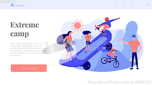 Image of Extreme camp concept landing page.