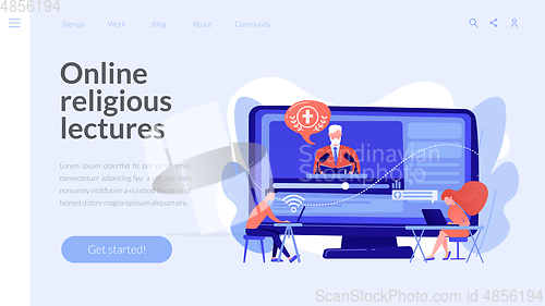 Image of Theological lectures concept landing page.