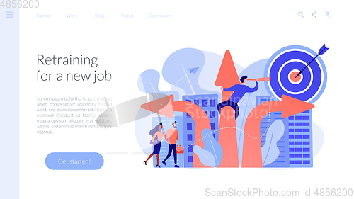 Image of Career change concept landing page.