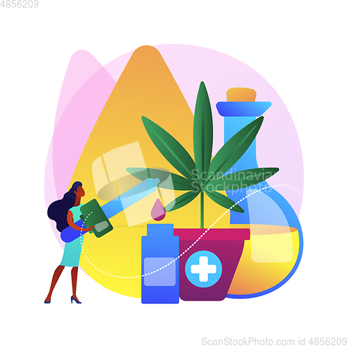 Image of Hemp seed oil abstract concept vector illustration.