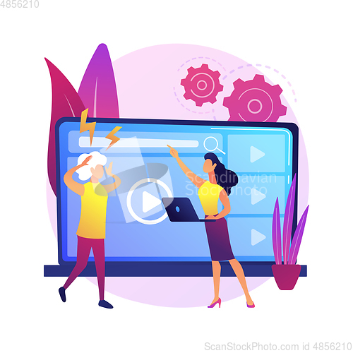 Image of Technology gap abstract concept vector illustration.