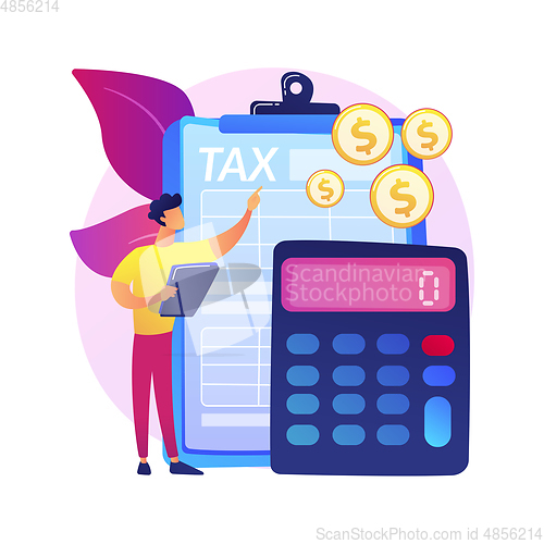 Image of Net income calculating abstract concept vector illustration.