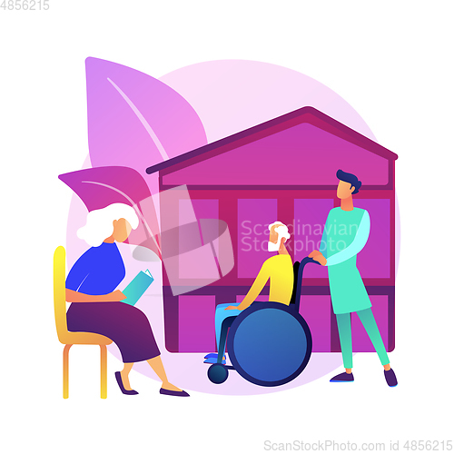 Image of Nursing home abstract concept vector illustration.