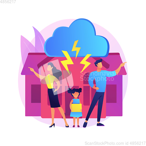 Image of Child custody abstract concept vector illustration.