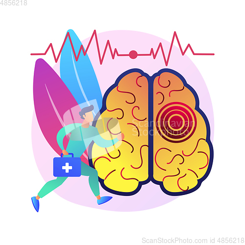 Image of Stroke abstract concept vector illustration.