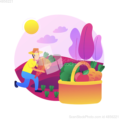 Image of Harvesting abstract concept vector illustration.