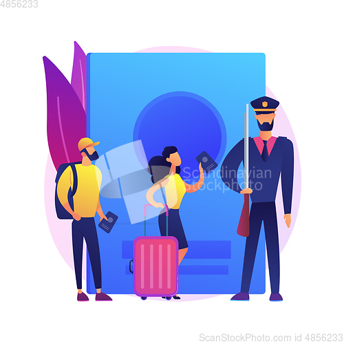 Image of Migration policy abstract concept vector illustration.