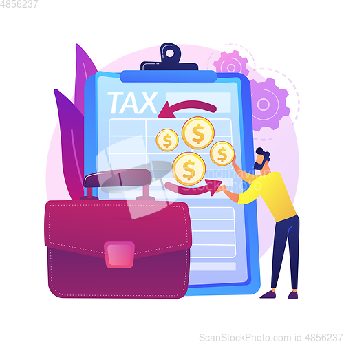 Image of Corporation income tax returns abstract concept vector illustration.