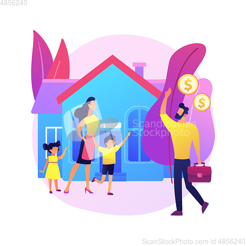 Image of Breadwinner abstract concept vector illustration.