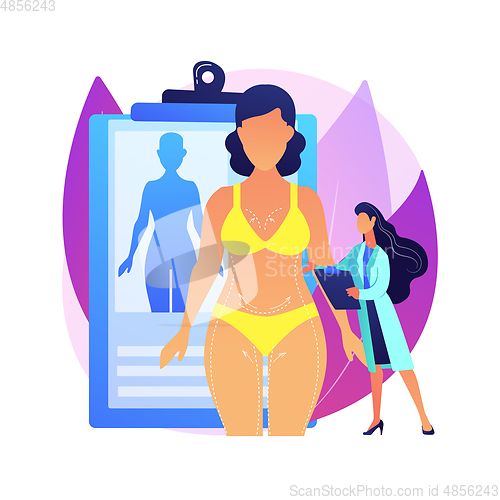 Image of Body contouring abstract concept vector illustration.