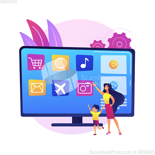 Image of Tv shop vector concept metaphor