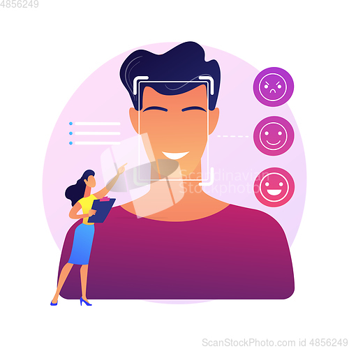 Image of Emotion detection abstract concept vector illustration.