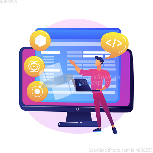 Image of Cross-platform frameworks abstract concept vector illustration.