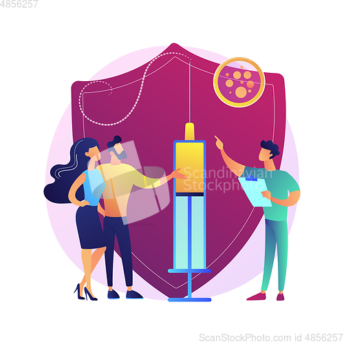 Image of Vaccination of adults abstract concept vector illustration.