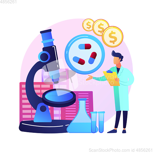 Image of Pharmacological business abstract concept vector illustration.