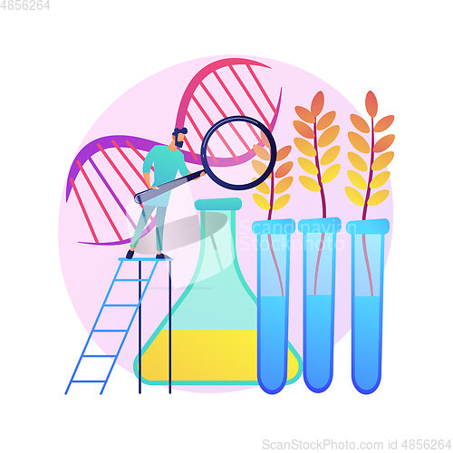 Image of Genetically modified plants abstract concept vector illustration.