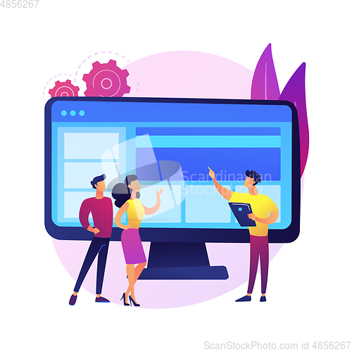 Image of Corporate website abstract concept vector illustration.