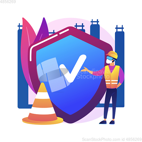 Image of Workplace safety abstract concept vector illustration.