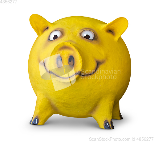 Image of funny yellow pig