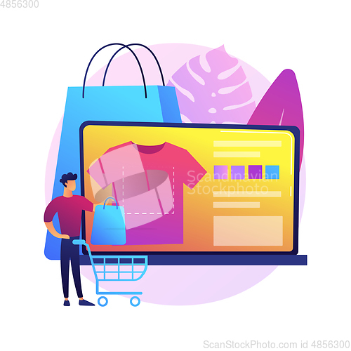 Image of Merch clothing abstract concept vector illustration.