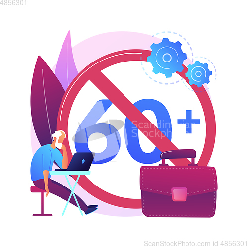 Image of Ageism social problem abstract concept vector illustration.